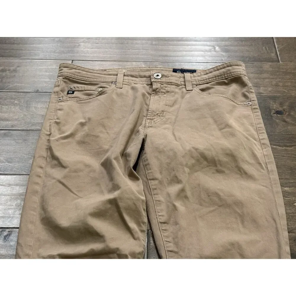 Adriano Goldschmied AG Mens Tan Everett Slim Straight Pants Size 32x32